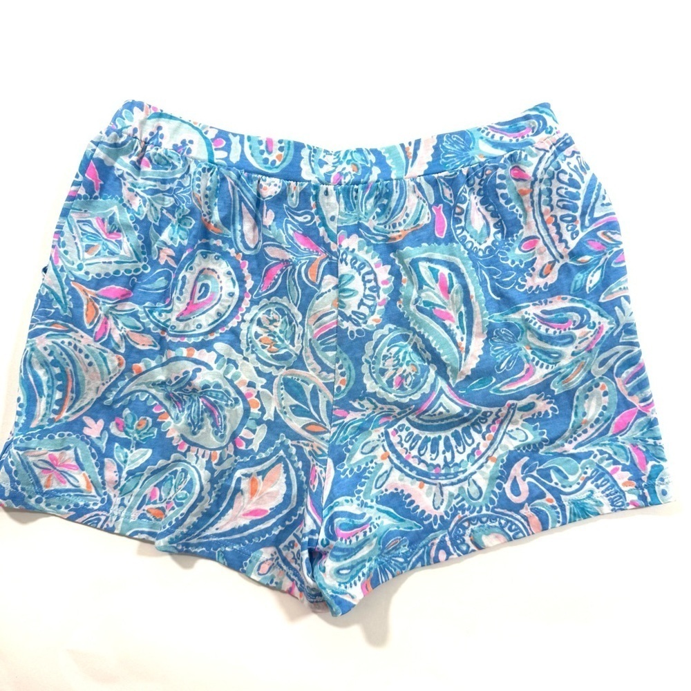 Lilly Pulitzer Cotton Shorts Girls Size Large 8 10 Blue Fish